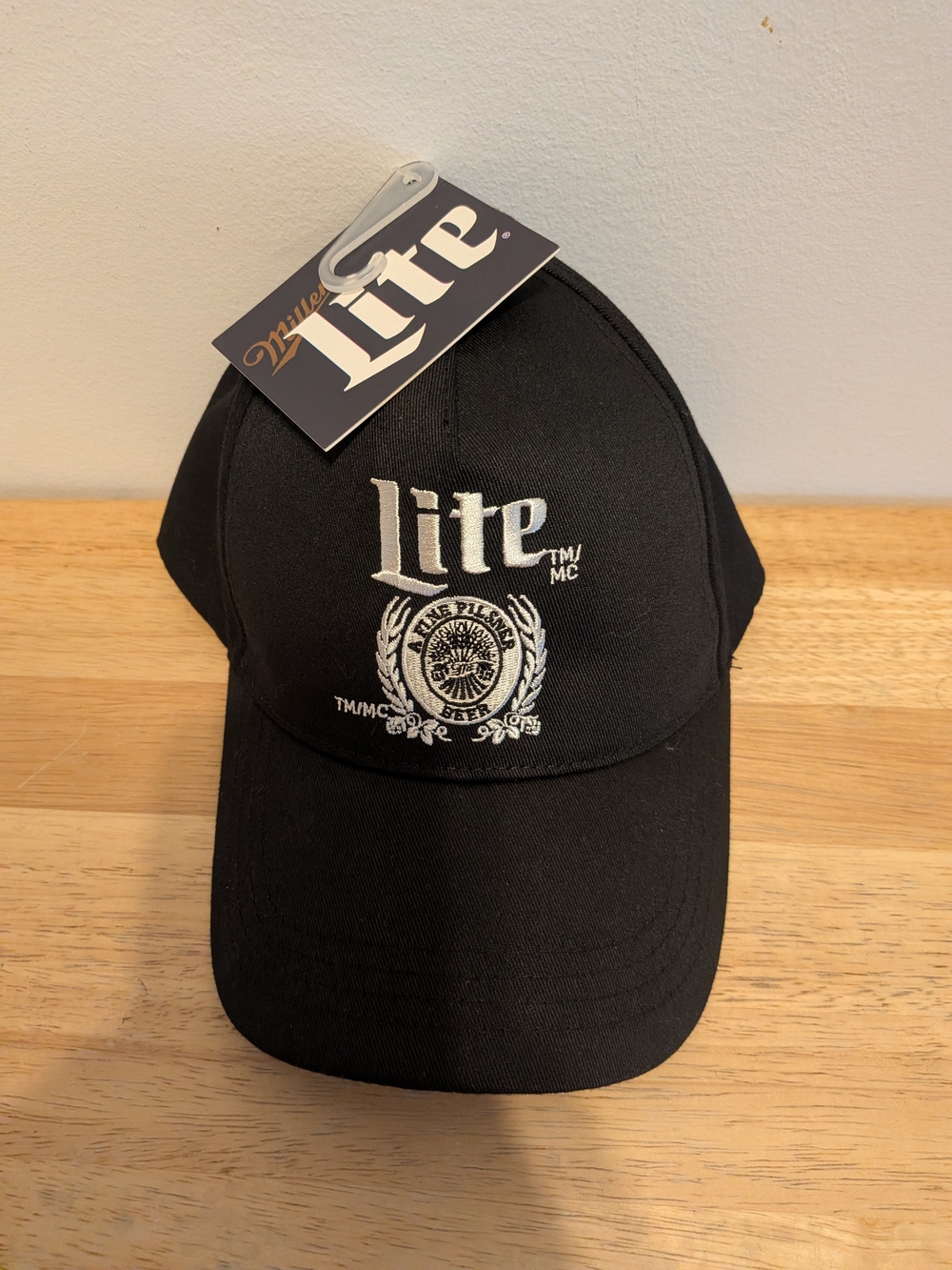 Miller Lite Black Embroidered Baseball Cap